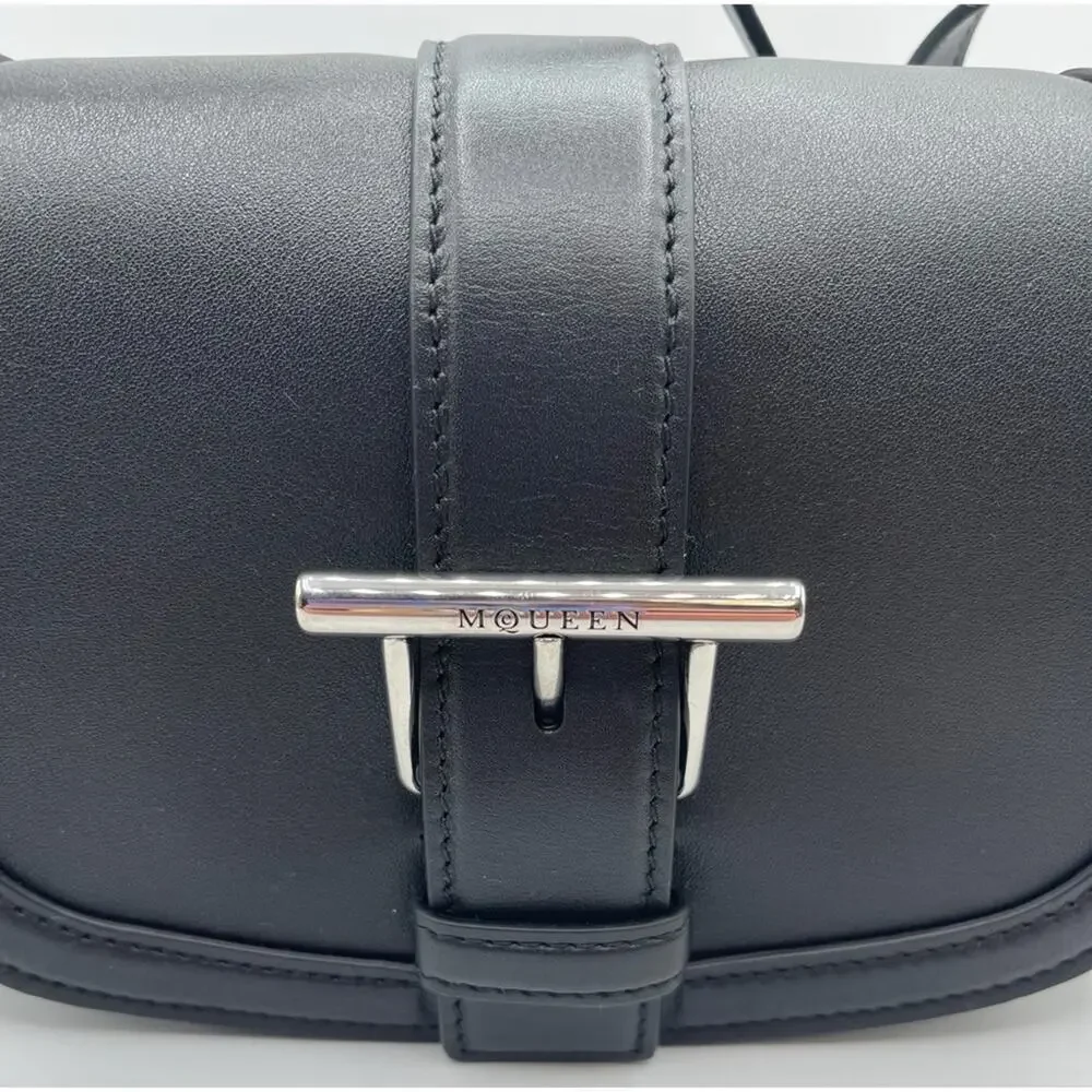 ALEXANDER MCQUEEN Mini T-Bar Satchel in Black